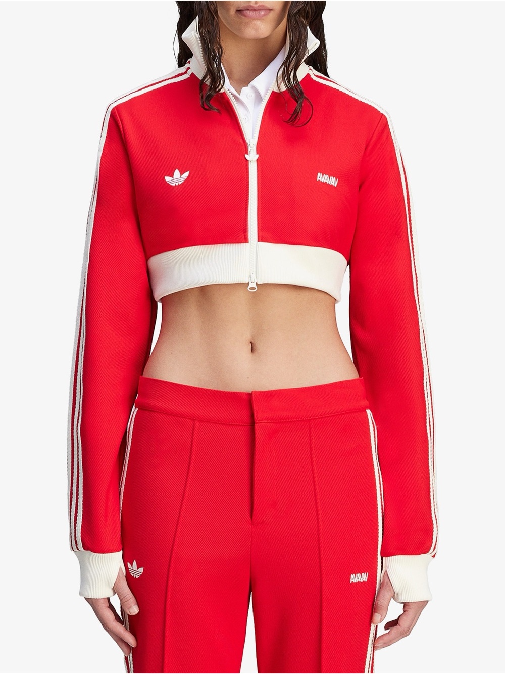 NWT adidas Originals Avavav Red Cropped Track jacket pants coord set RARE - Picture 12 of 16